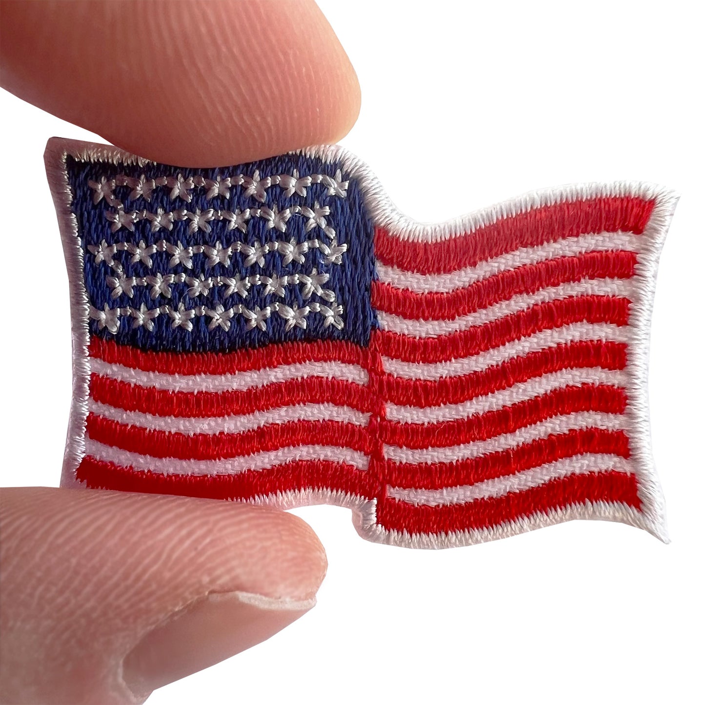 Mini USA Flag Patch Iron Sew On Small United States of America Embroidery Badge