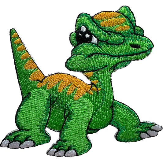 Green Dinosaur Patch Embroidered Badge Iron Sew On T Shirt Jeans Bag Arts Crafts