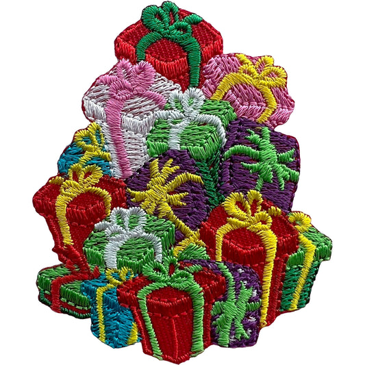 Christmas Presents Patch Iron Sew On Stocking Jumper Decoration Embroidery Badge