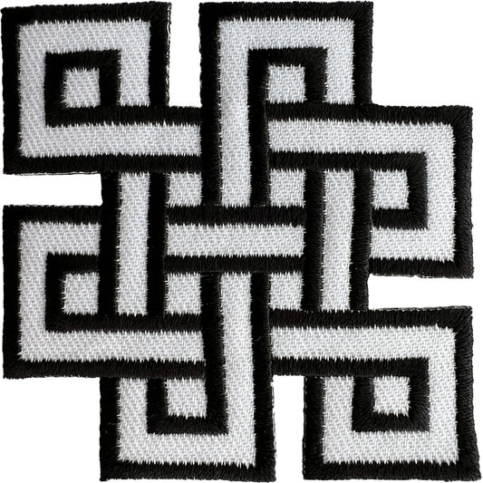 Endless Knot Patch Iron Sew On Embroidered Badge Buddhist Celtic Cycle Of Life