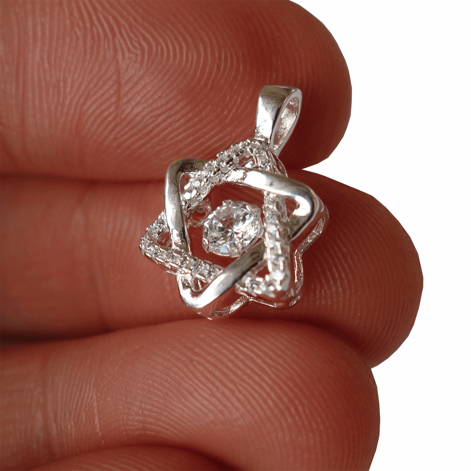 925 Sterling Silver 6 Point Star of David Pendant Womens Ladies Girls Jewellery