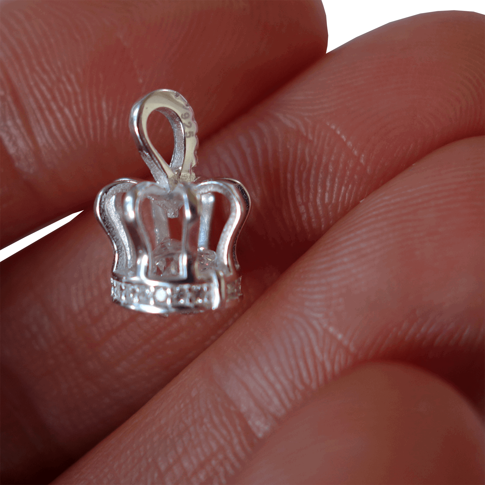 925 Sterling Silver Crown Pendant Womens Ladies Girls Princess Queen Jewellery