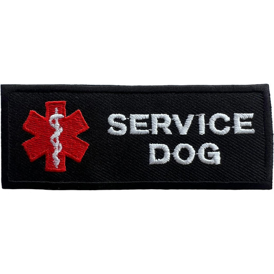 Star of Life Service Dog Patch Iron Sew On Medical First Aid Embroidered Badge