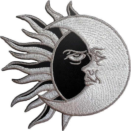 Moon Sun Yin and Yang Patch Embroidered Badge Iron Sew On Shirt Bag Jeans Jacket