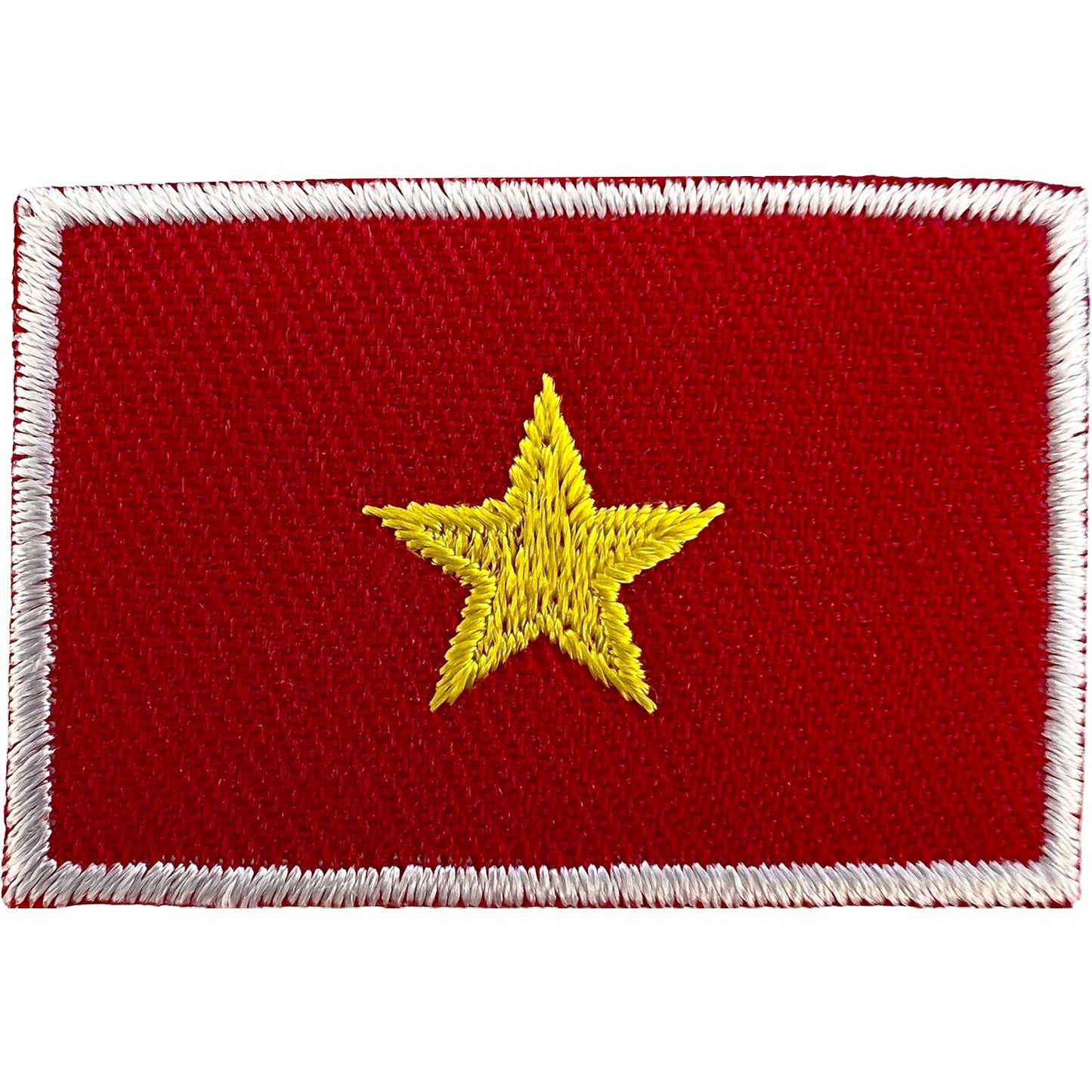 Mini Vietnam Flag Patch Iron Sew On Clothes Small Vietnamese Embroidered Badge