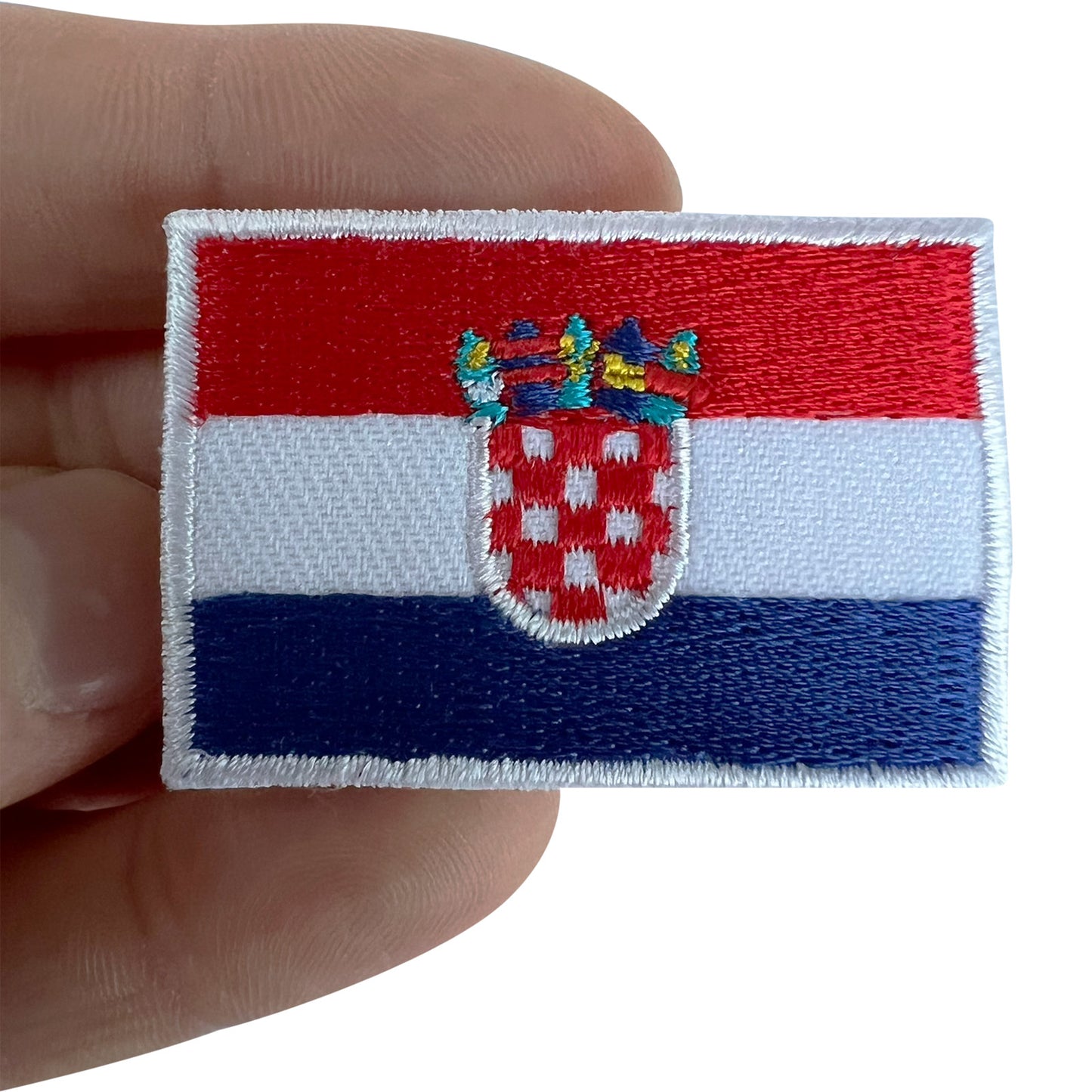 Mini Croatia Flag Patch Small Badge Iron Sew On Clothes Football T Shirt Bag Hat