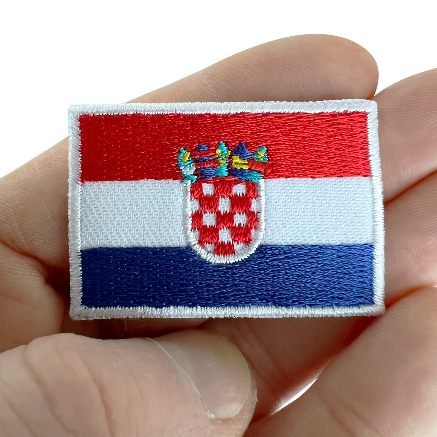 Mini Croatia Flag Patch Small Badge Iron Sew On Clothes Football T Shirt Bag Hat