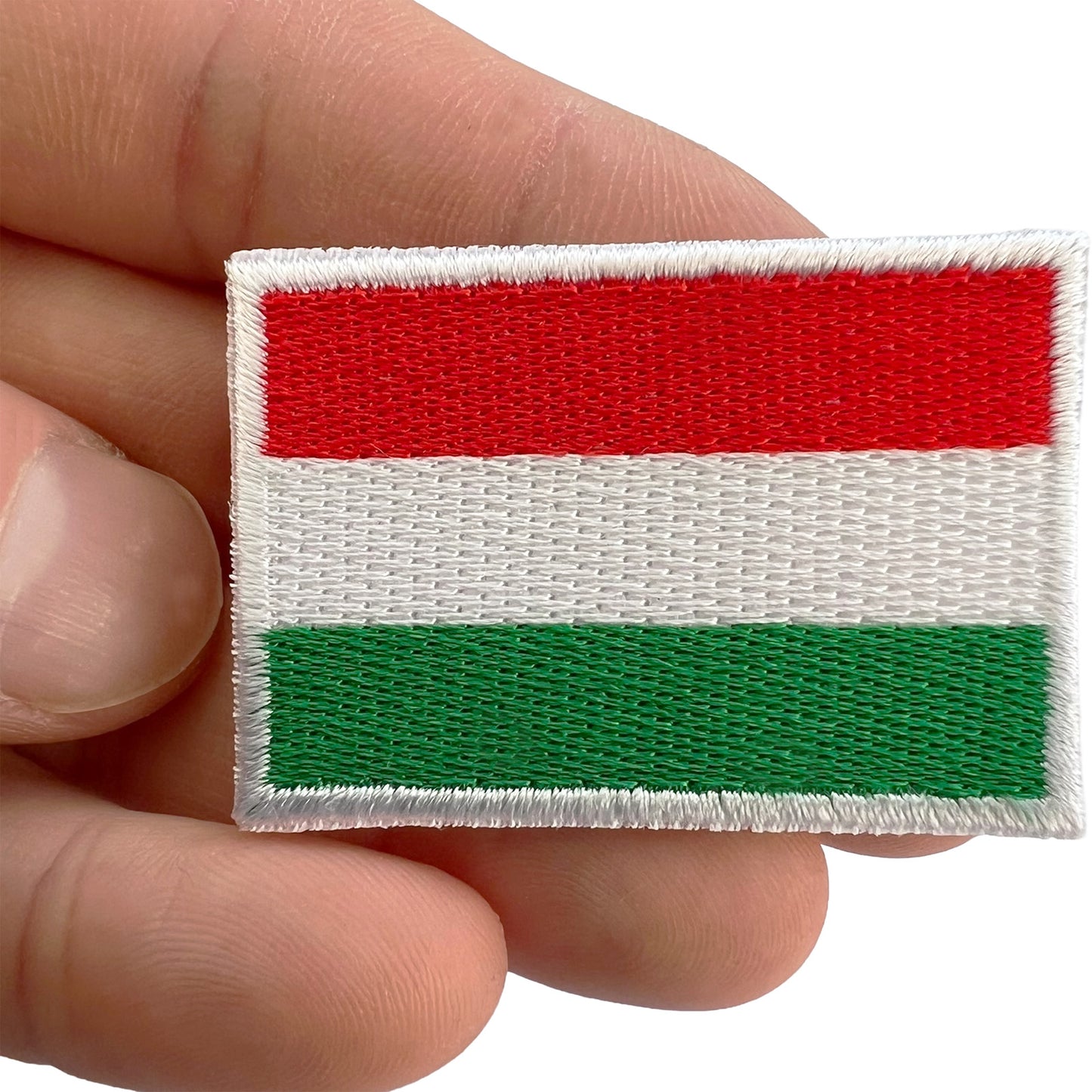 Mini Hungary Flag Patch Iron Sew On Football T Shirt Bag Small Embroidered Badge