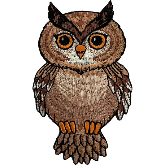 Owl Patch Iron Or Sew On T Shirt Denim Jeans Bag Bird Animal Embroidery Badge