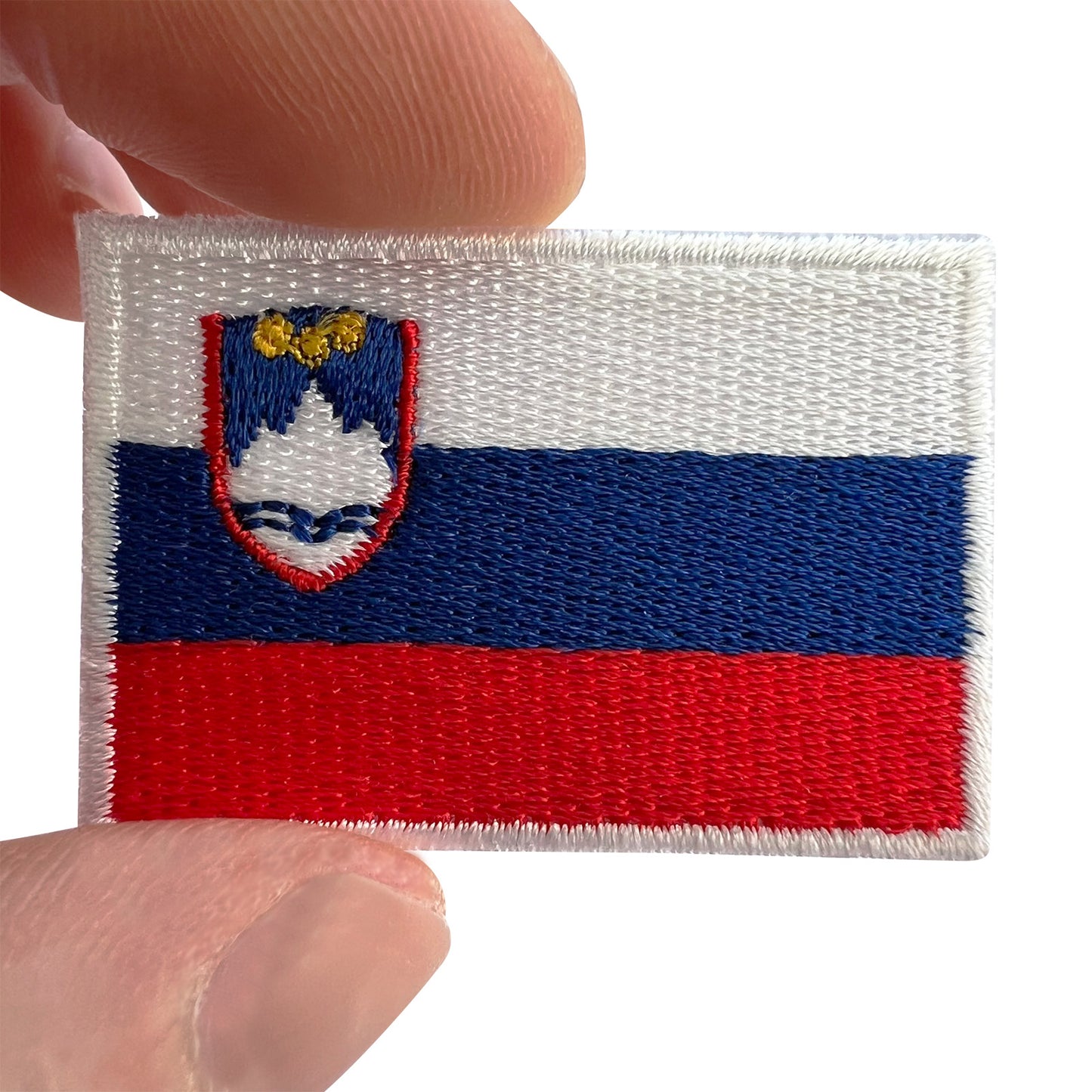 Mini Slovenia Flag Patch Iron Sew On Clothes Shirt Bag Small Embroidered Badge
