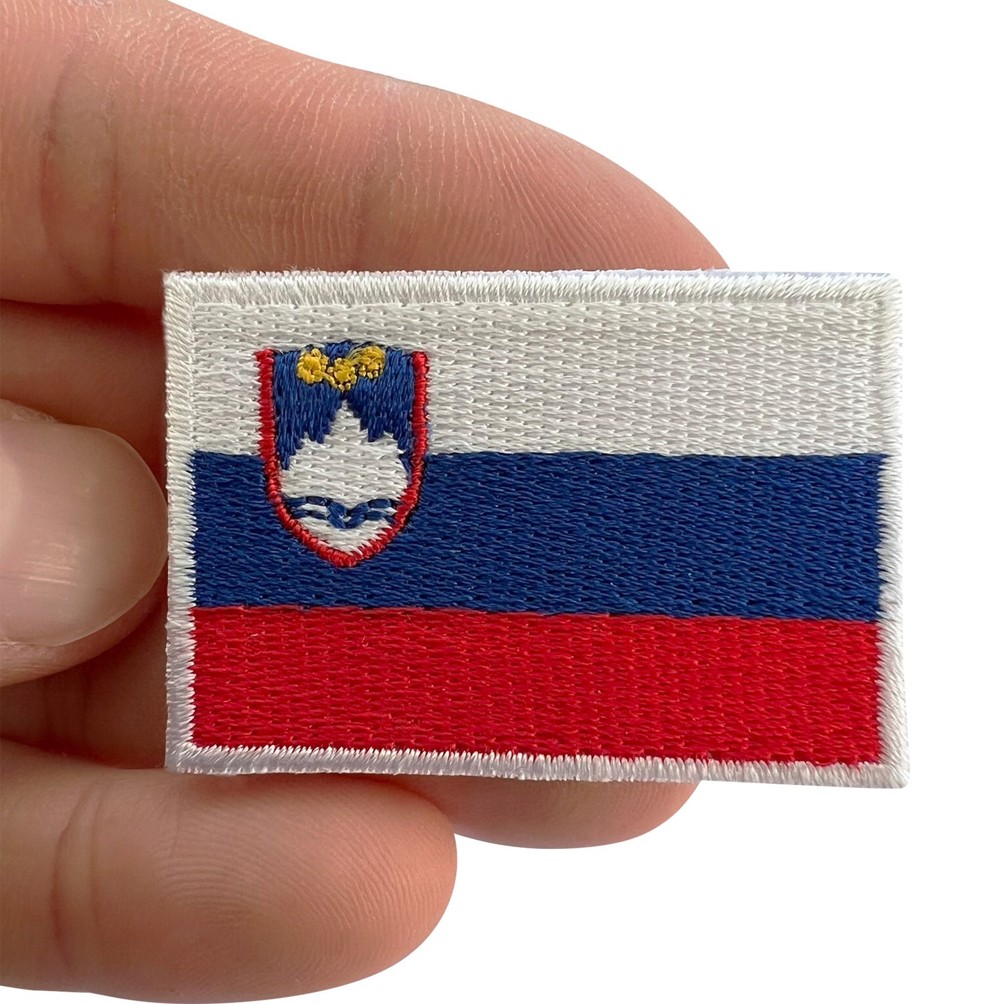 Mini Slovenia Flag Patch Iron Sew On Clothes Shirt Bag Small Embroidered Badge