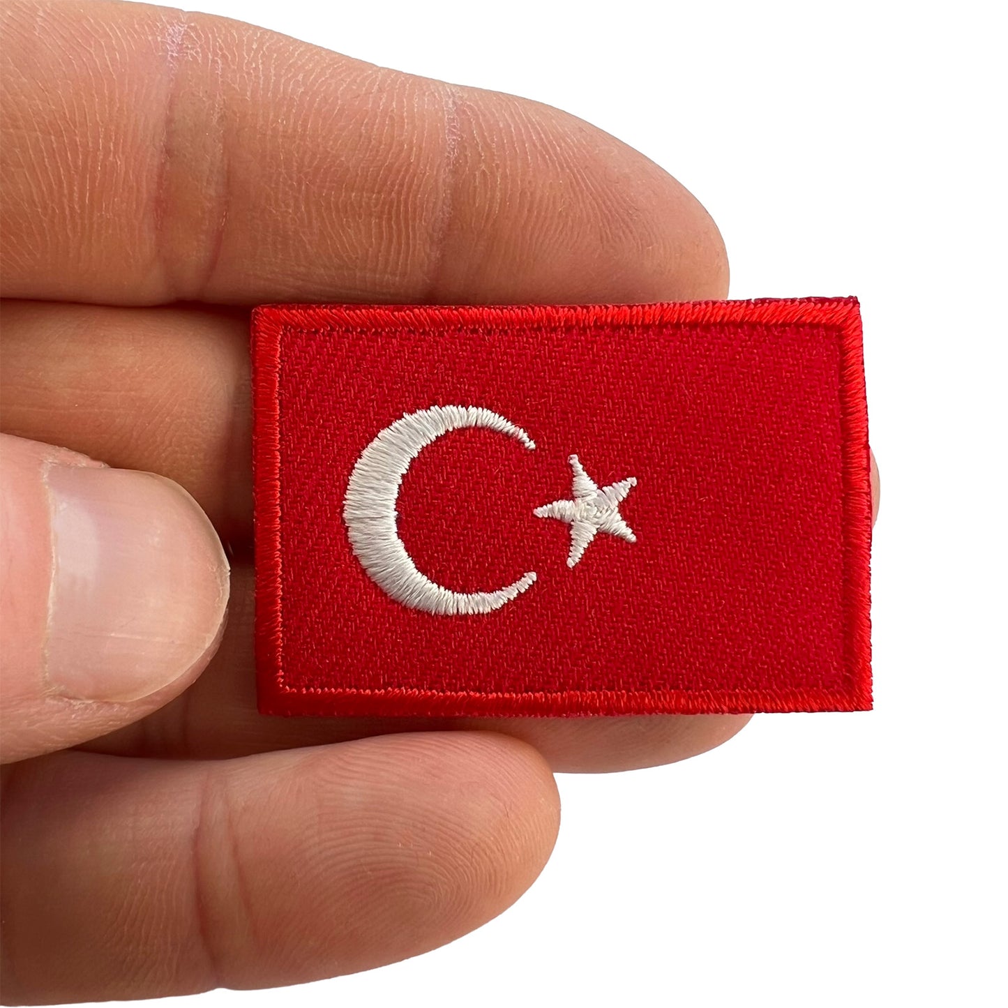 Mini Turkey Flag Patch Iron Sew On Clothes Bag Small Turkish Embroidered Badge