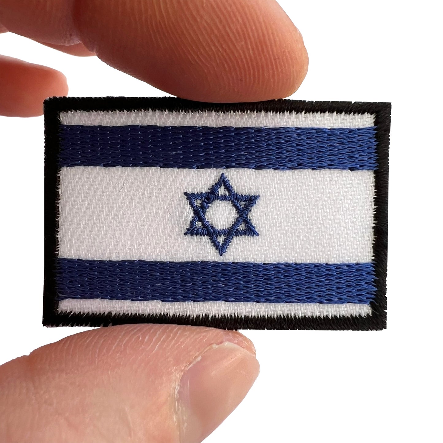 Mini Israel Flag Patch Iron Sew On T Shirt Star of David Small Embroidered Badge