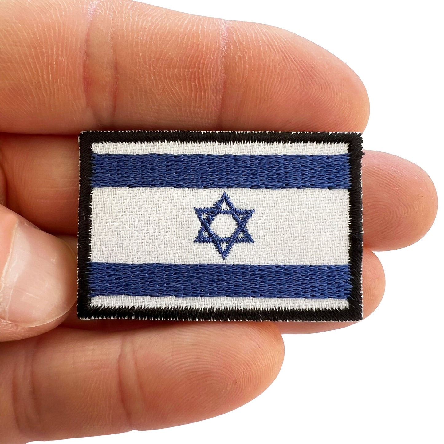 Mini Israel Flag Patch Iron Sew On T Shirt Star of David Small Embroidered Badge