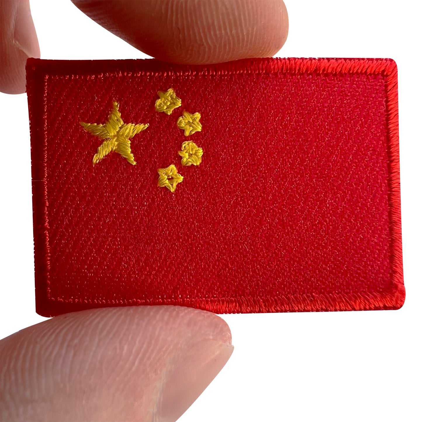 Mini China Flag Patch Iron Sew On Clothes Shirt Chinese Small Embroidered Badge