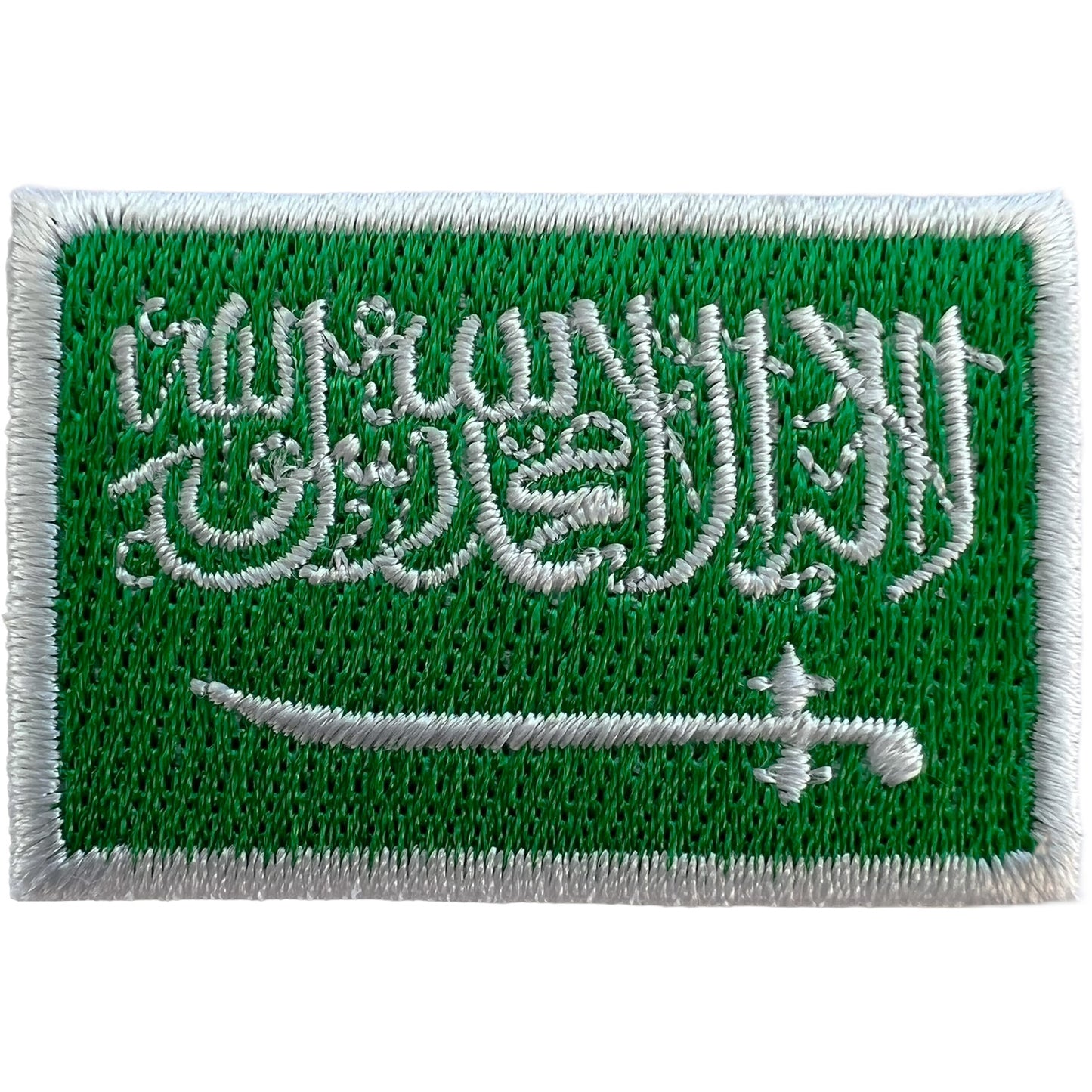 Mini Saudi Arabia Flag Patch Iron Sew On T Shirt Bag Hat Small Embroidered Badge
