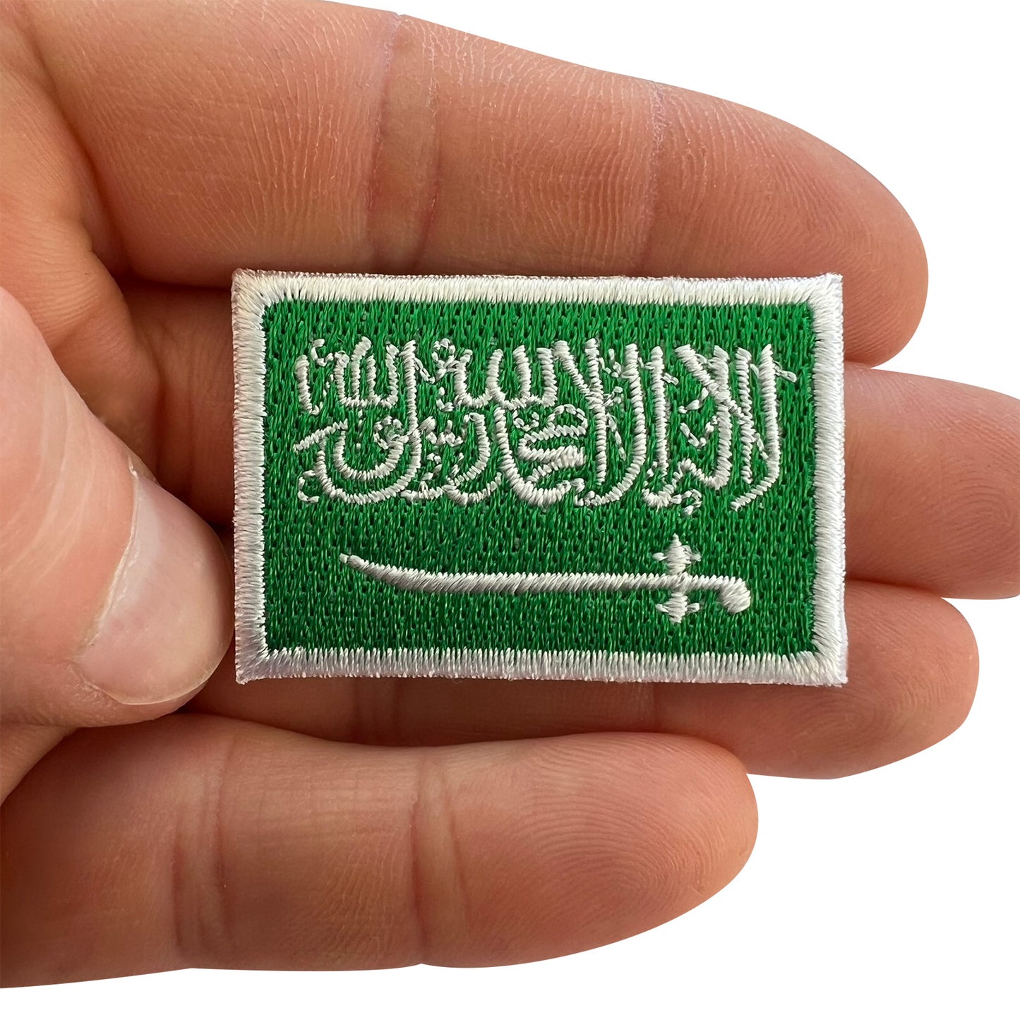 Mini Saudi Arabia Flag Patch Iron Sew On T Shirt Bag Hat Small Embroidered Badge