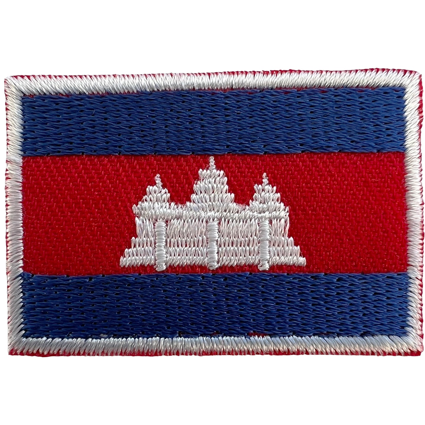 Mini Cambodia Flag Patch Iron Sew On Clothes Small Cambodian Embroidered Badge