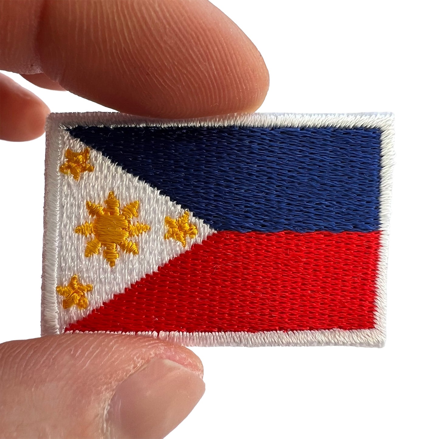 Mini Philippines Flag Patch Iron Sew On T Shirt Backpack Small Embroidered Badge