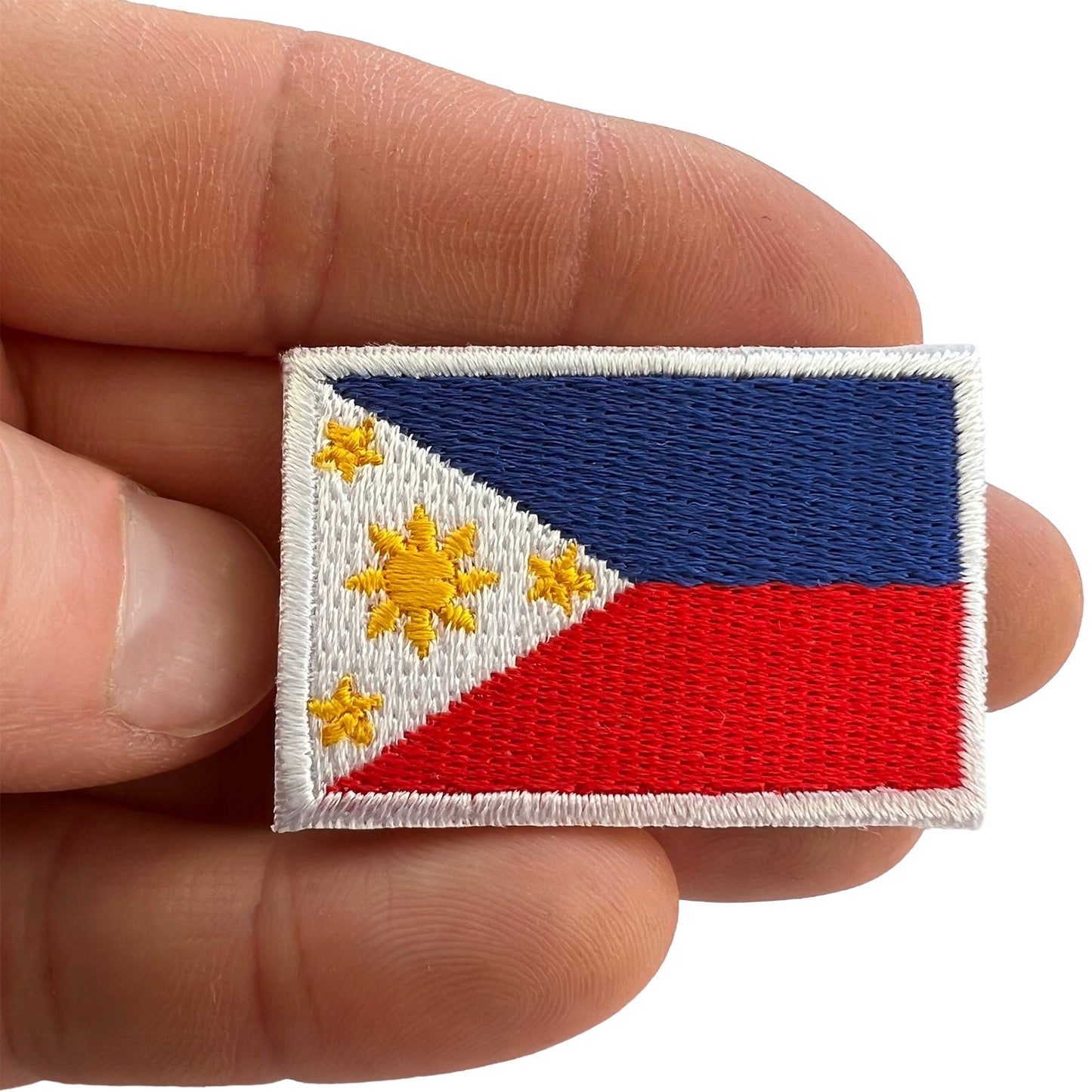 Mini Philippines Flag Patch Iron Sew On T Shirt Backpack Small Embroidered Badge