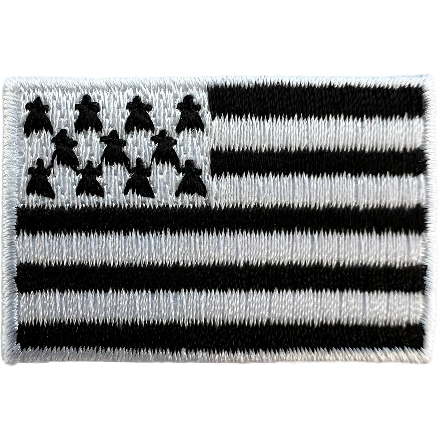 Mini Breizh Flag Patch Iron Sew On Cloth Brittany France Small Embroidered Badge