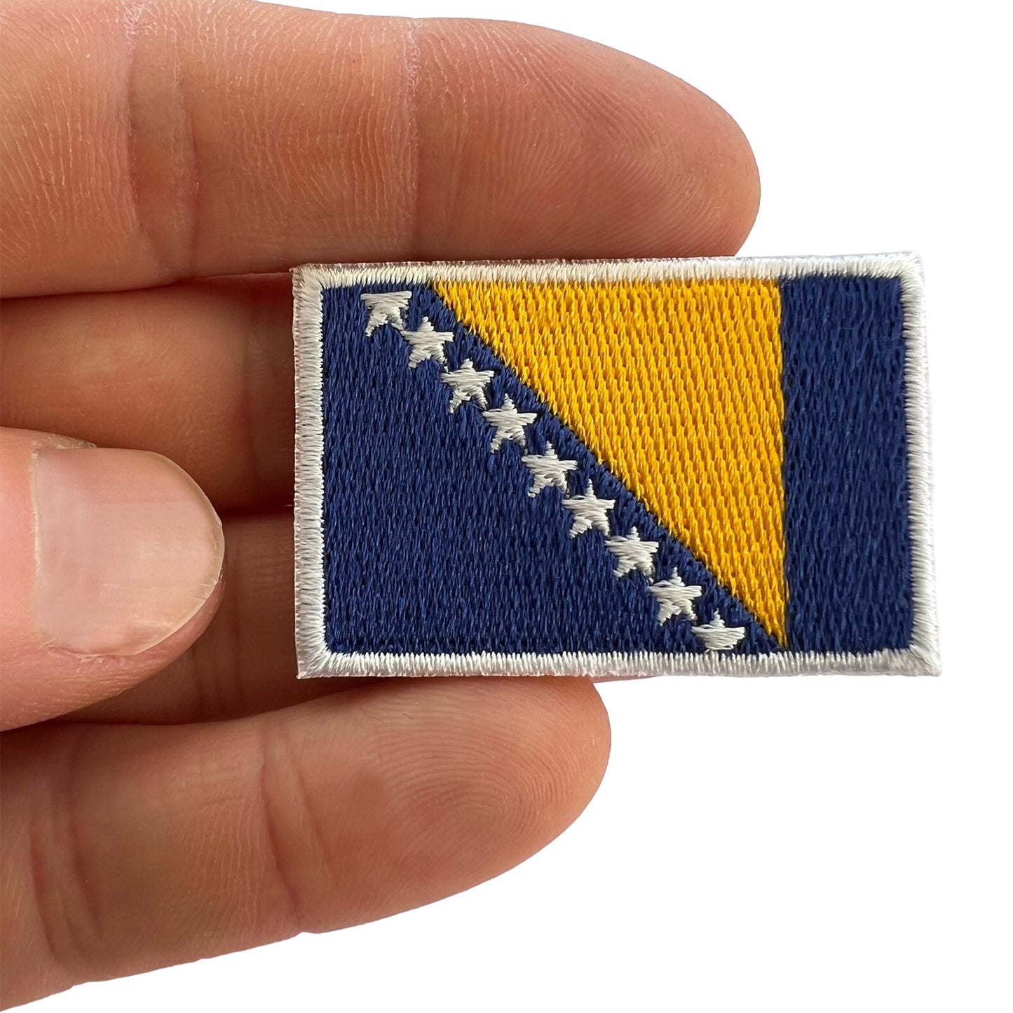 Mini Bosnia and Herzegovina Flag Patch Iron Sew On Shirt Small Embroidered Badge