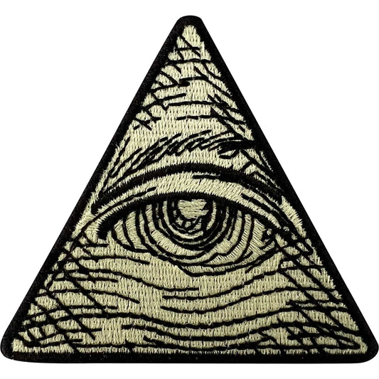 All Seeing Evil Eye Patch Iron Sew On Clothes Bag Denim Crafts Embroidered Badge