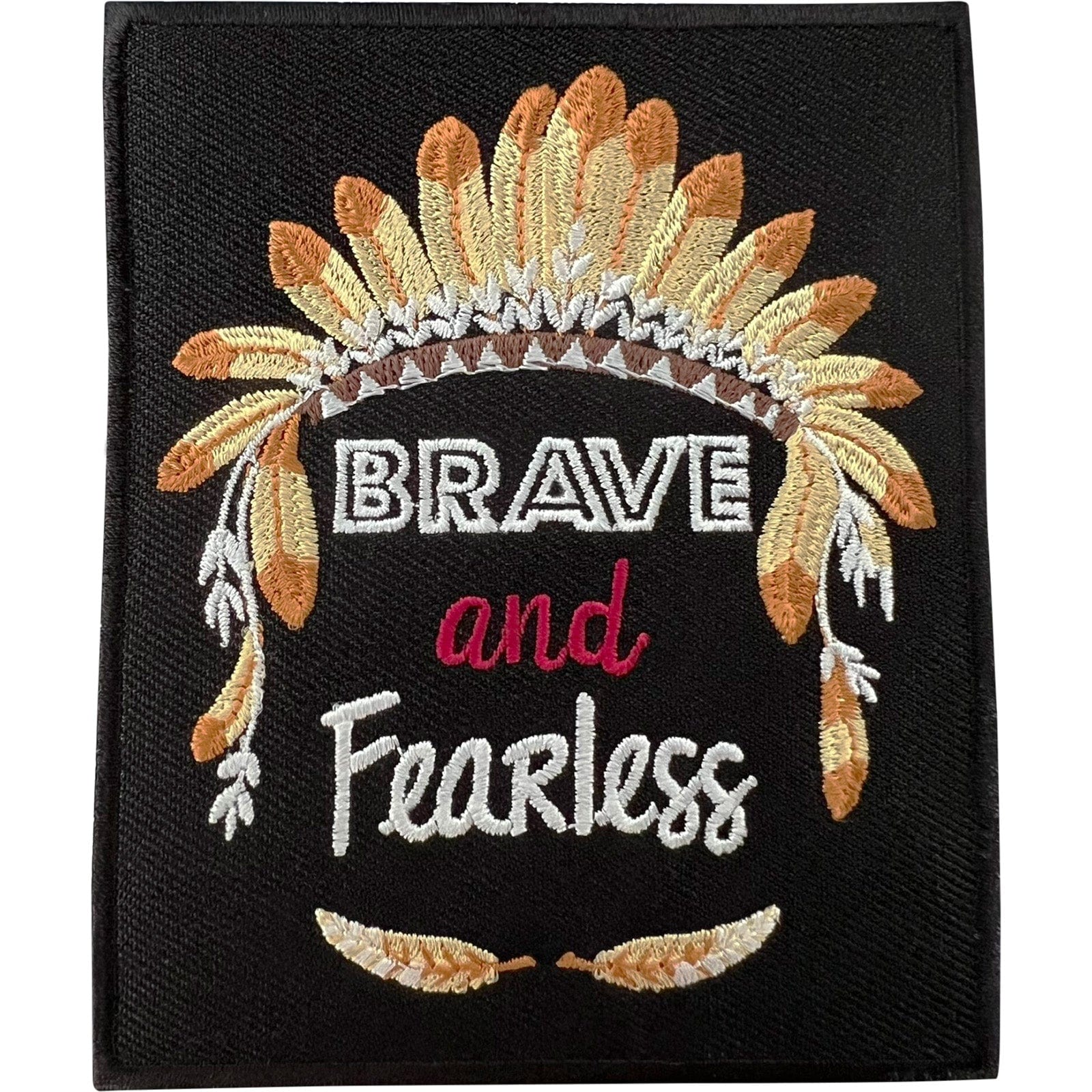 American Indian Headdress Feather Patch Iron Sew On Clothes Bag Embroidery Badge