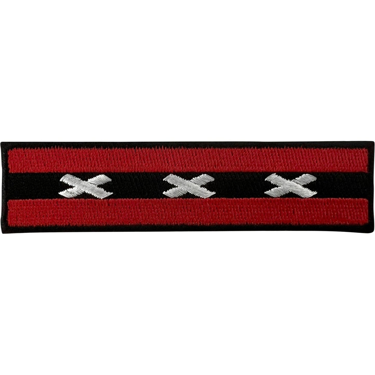 Amsterdam Flag Patch Iron Sew On Netherlands Holland Dutch City Embroidery Badge