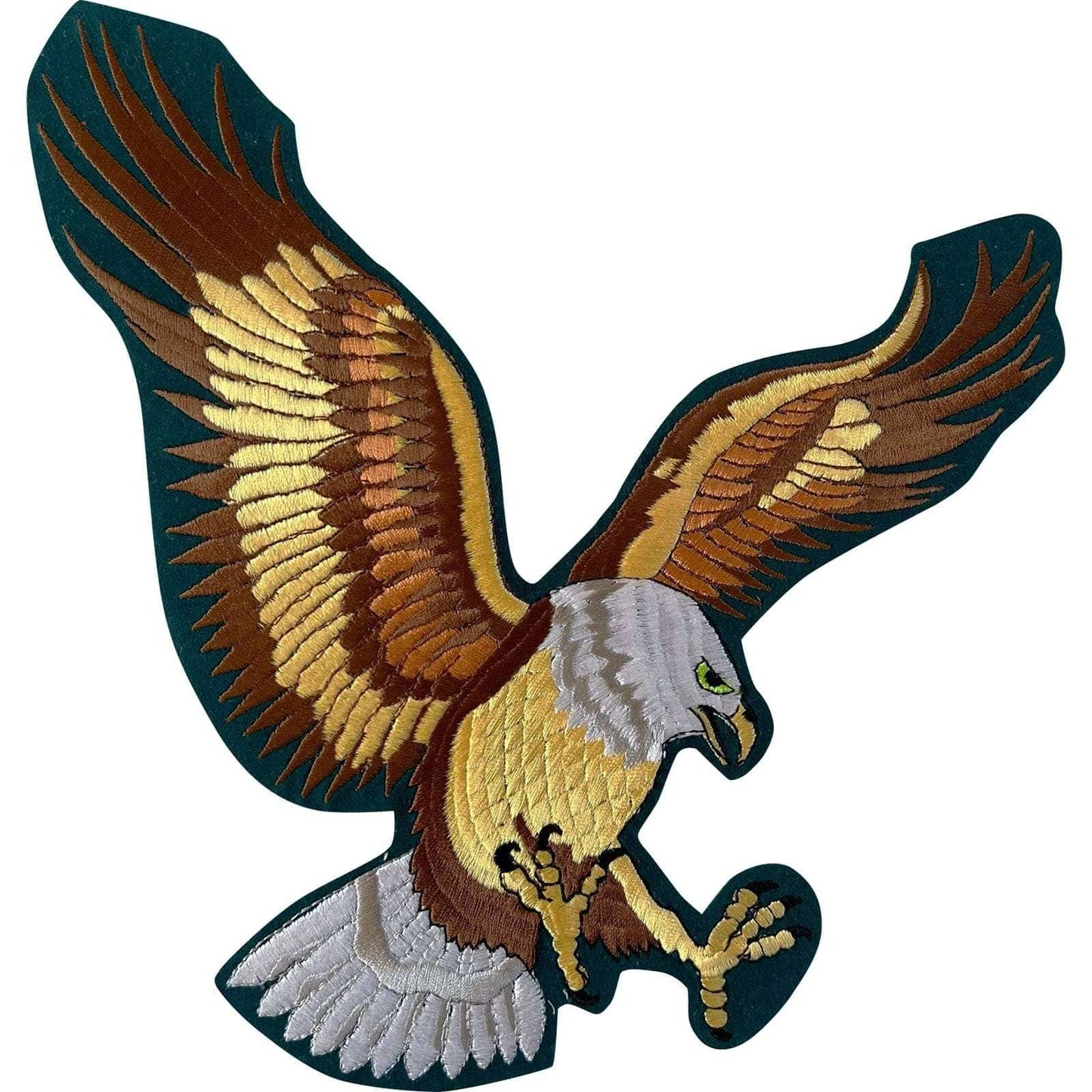 Big Large Eagle Iron Sew On Patch Motorcycle Denim Jacket Bird Embroidered Badge