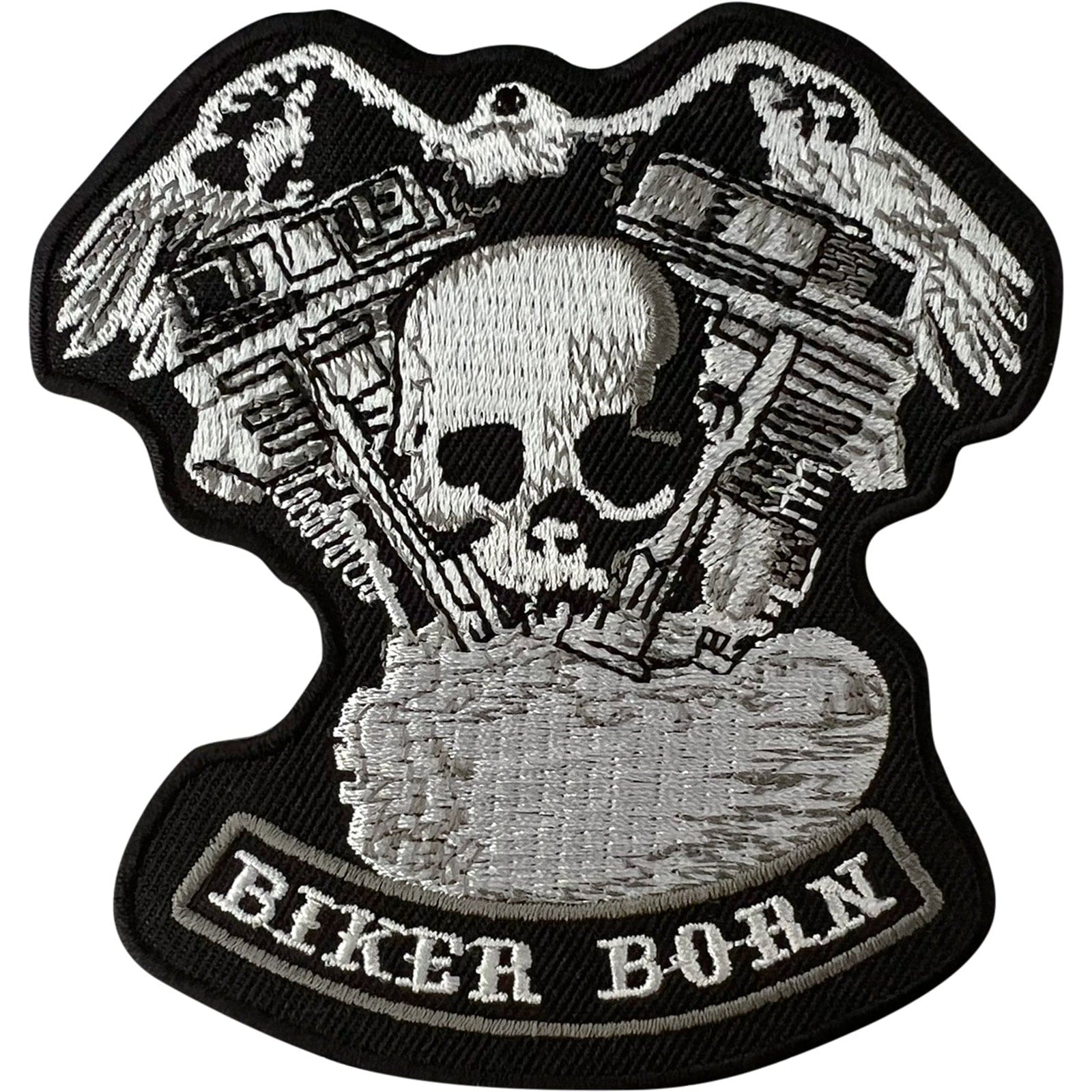 Biker Born Patch Iron Sew On Motorcycle Motorbike Jacket Biker Embroid