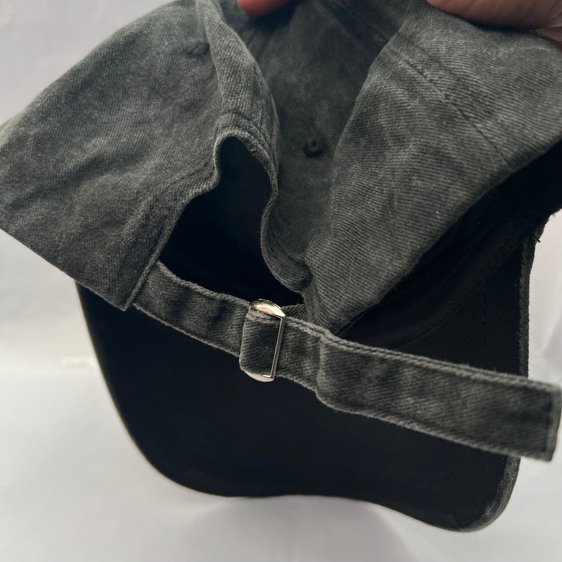 Black Baseball Cap Grey Skull Embroidered patch on Cap one size Hat Unisex Cap