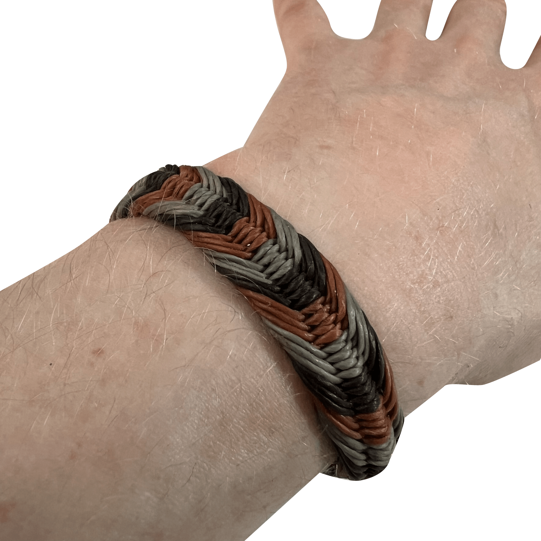 Black Brown Grey Bracelet Wristband Bangle Mens Womens Boys Girls Kids Jewellery