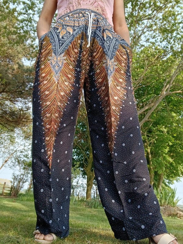 Black Brown Harem Pants Hippie Summer Holiday Yoga Trousers Mens Womens Ladies