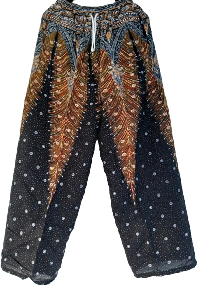 Black Brown Harem Pants Hippie Summer Holiday Yoga Trousers Mens Womens Ladies