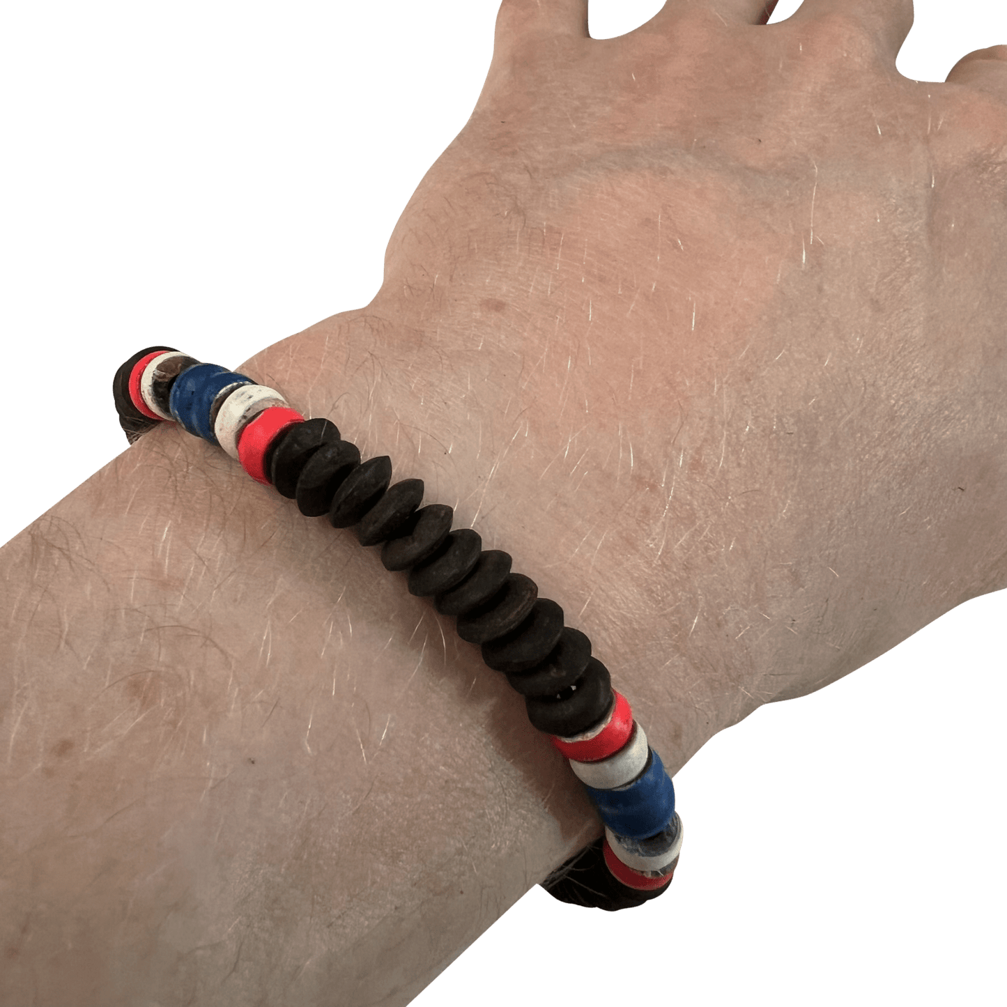 Black Brown Neon Wood Bead Bracelet Wristband Bangle Mens Womens Boys Jewellery