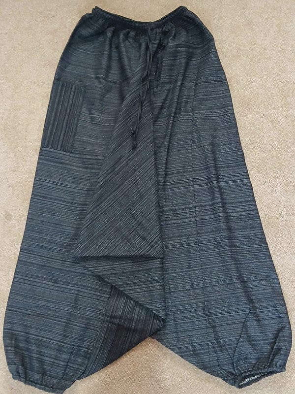Black Grey Thai Harem Sarouel Pants Genie Aladdin Baggy Ali Baba Summer Trousers