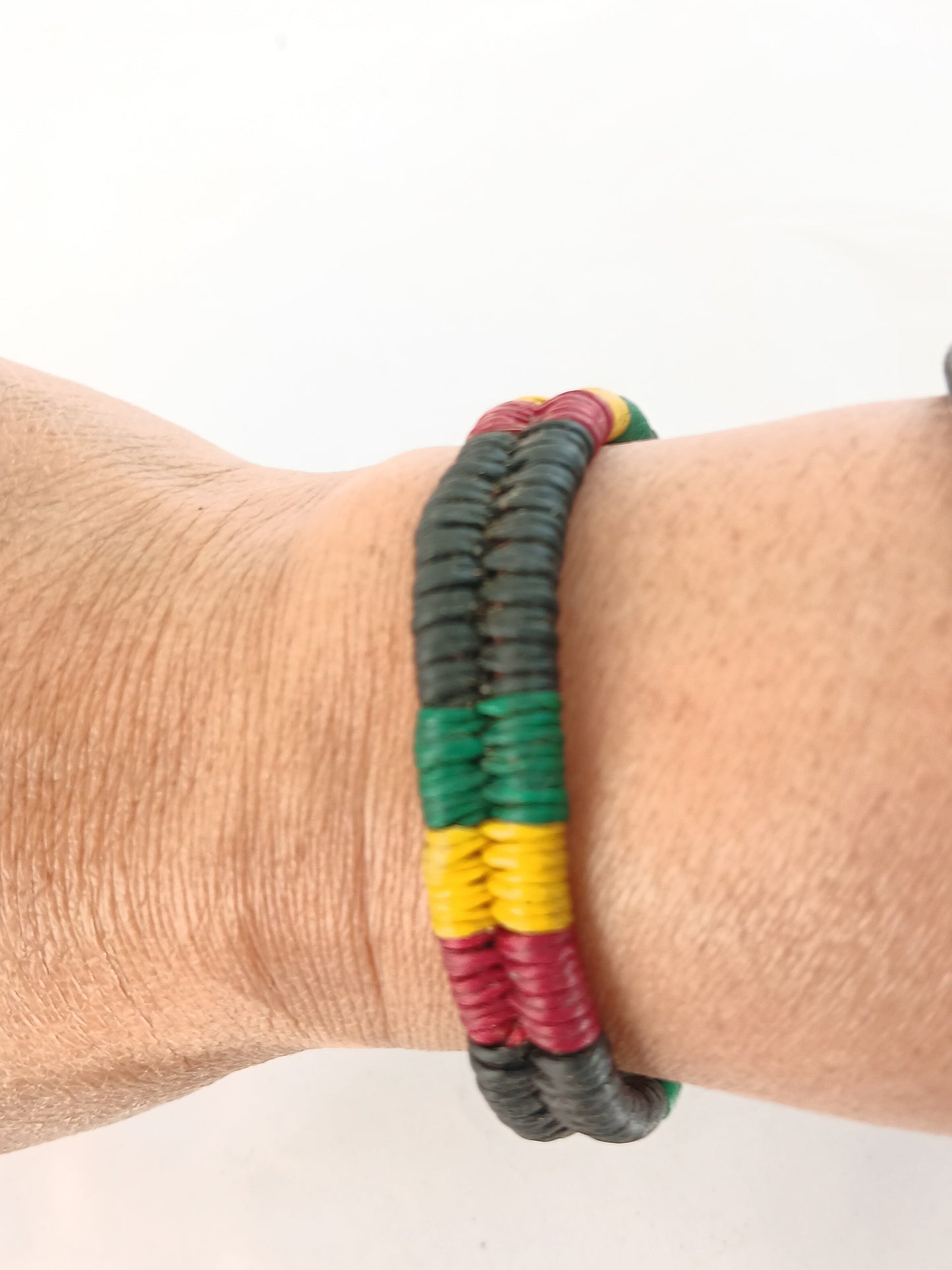 Black Rasta wristbands cotton waxed bracelet jewellery for unisex