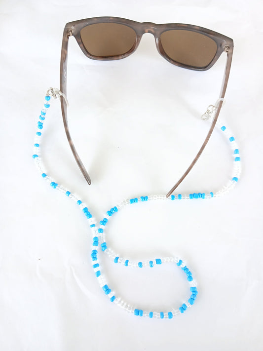 Blue and clear beads glasses strap Sunglasses chain accessories