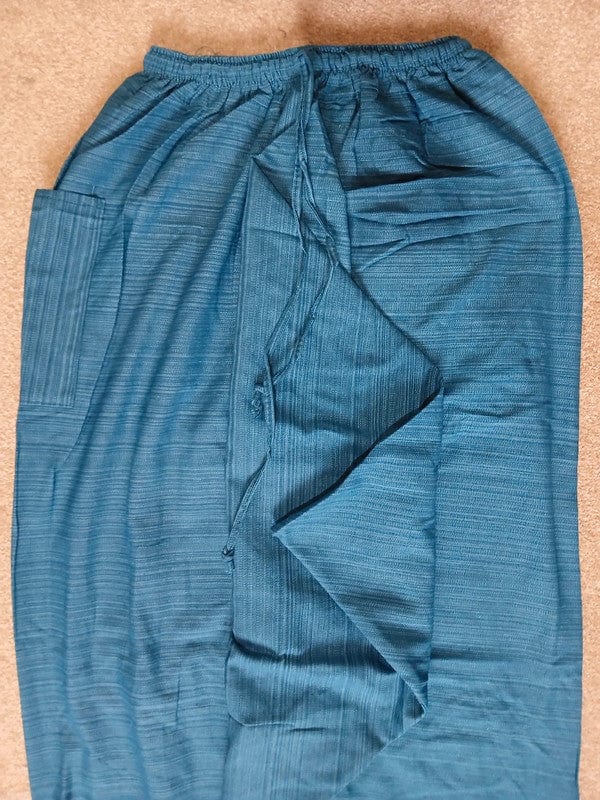 Blue Turquoise Genie Harem Pants Travel Holiday Summer Baggy Wide Hippy Trousers