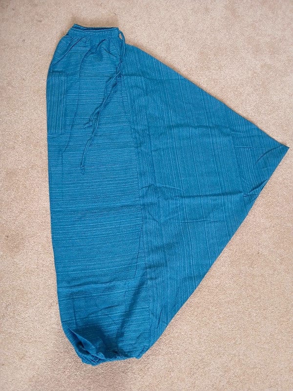 Blue Turquoise Genie Harem Pants Travel Holiday Summer Baggy Wide Hippy Trousers