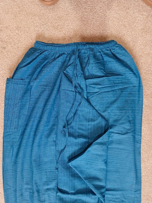 Blue Turquoise Genie Harem Pants Travel Holiday Summer Baggy Wide Hippy Trousers