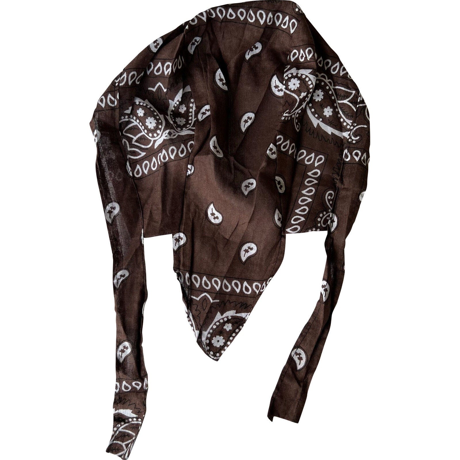 Brown Bandana Zandana Hairband Headband Headscarf Durag Hair Band Chef Hat Cap