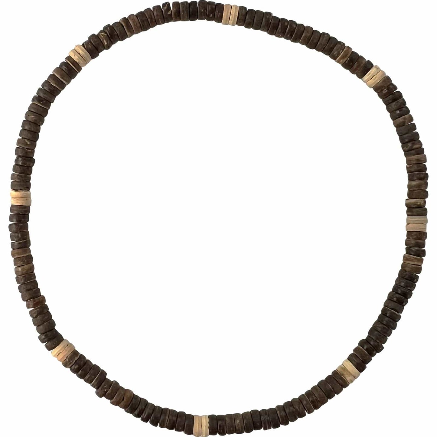 Brown Coconut Wood Beaded Necklace Chain Mens Womens Wooden Handmade Jewellery