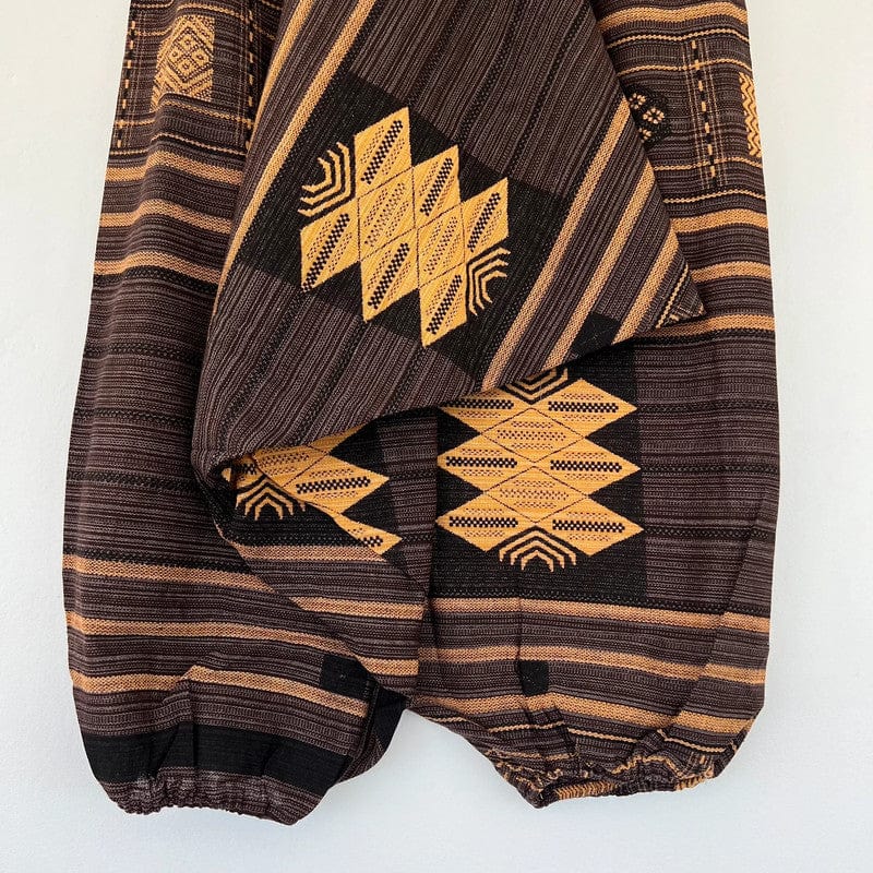 Brown Handmade Thailand Harem Pants Genie Gypsy Aladdin Hippie Cotton Trousers