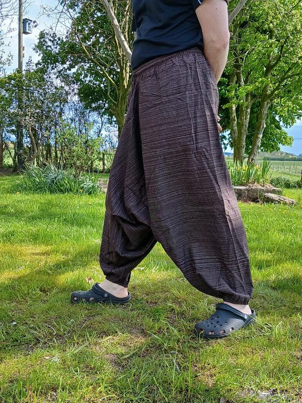 Brown Thai Harem Sarouel Pants Genie Hippy Aladdin Baggy Hippie Summer Trousers