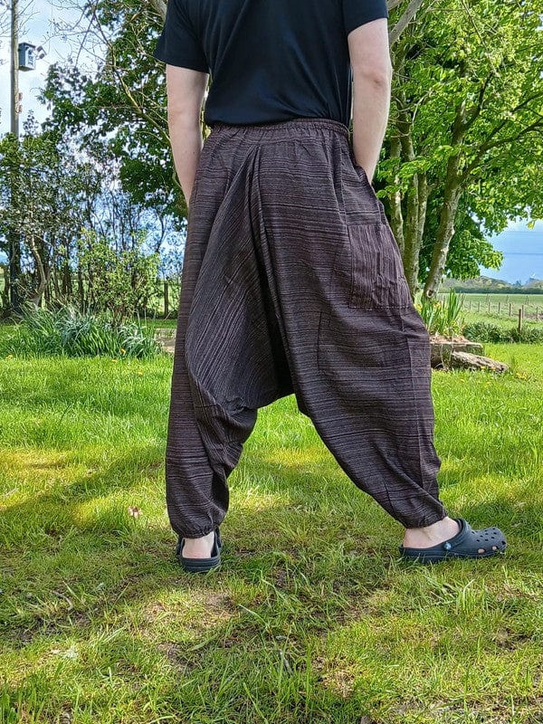 Brown Thai Harem Sarouel Pants Genie Hippy Aladdin Baggy Hippie Summer Trousers