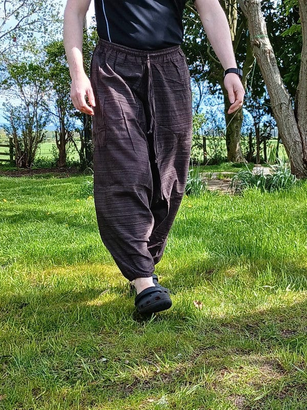 Brown Thai Harem Sarouel Pants Genie Hippy Aladdin Baggy Hippie Summer Trousers