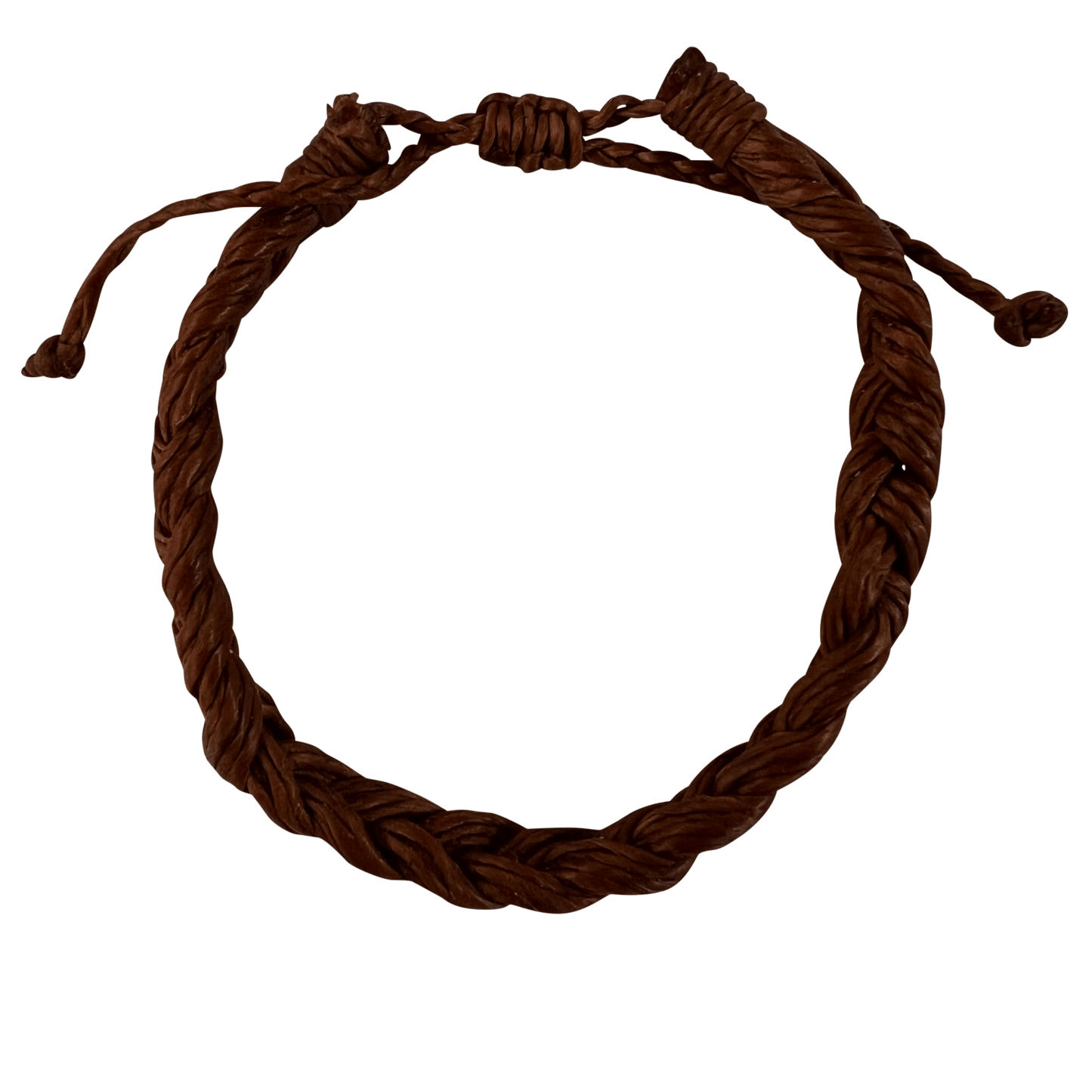 Brown Waxed Cotton Bracelet Wristband Bangle Mens Womens Boys Girls Jewellery