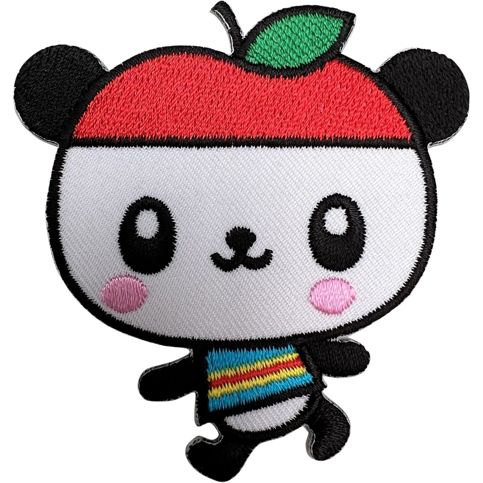 Cute Panda Apple Embroidered Patch Iron Sew On Clothes Cap Bag Embroid